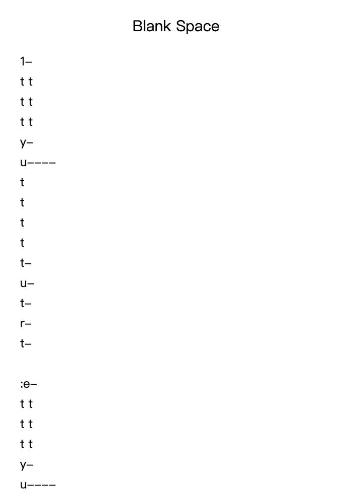 Blank Space Roblox Piano Sheet by Taylor Swift