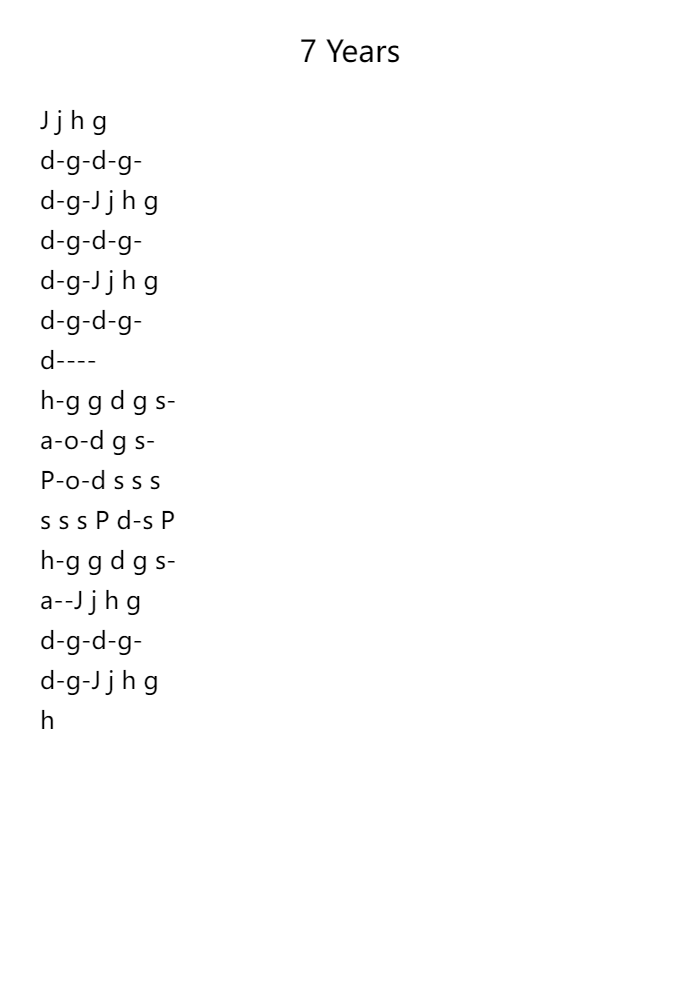 7 Years Roblox Piano Sheet By Lukas Graham 