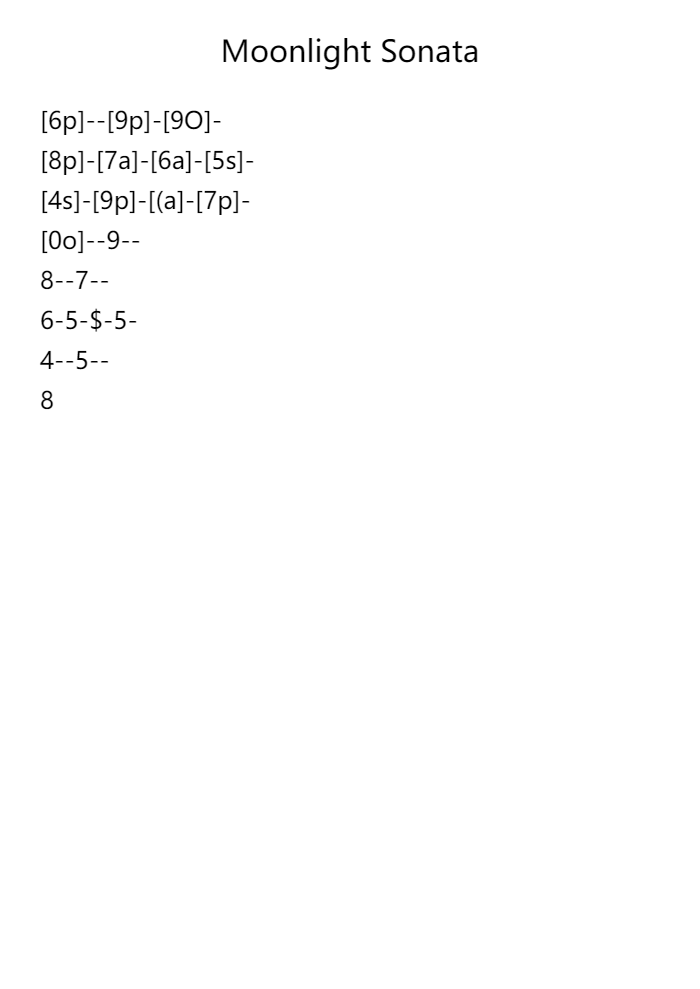Moonlight Sonata Roblox Piano Sheet By Undefined 