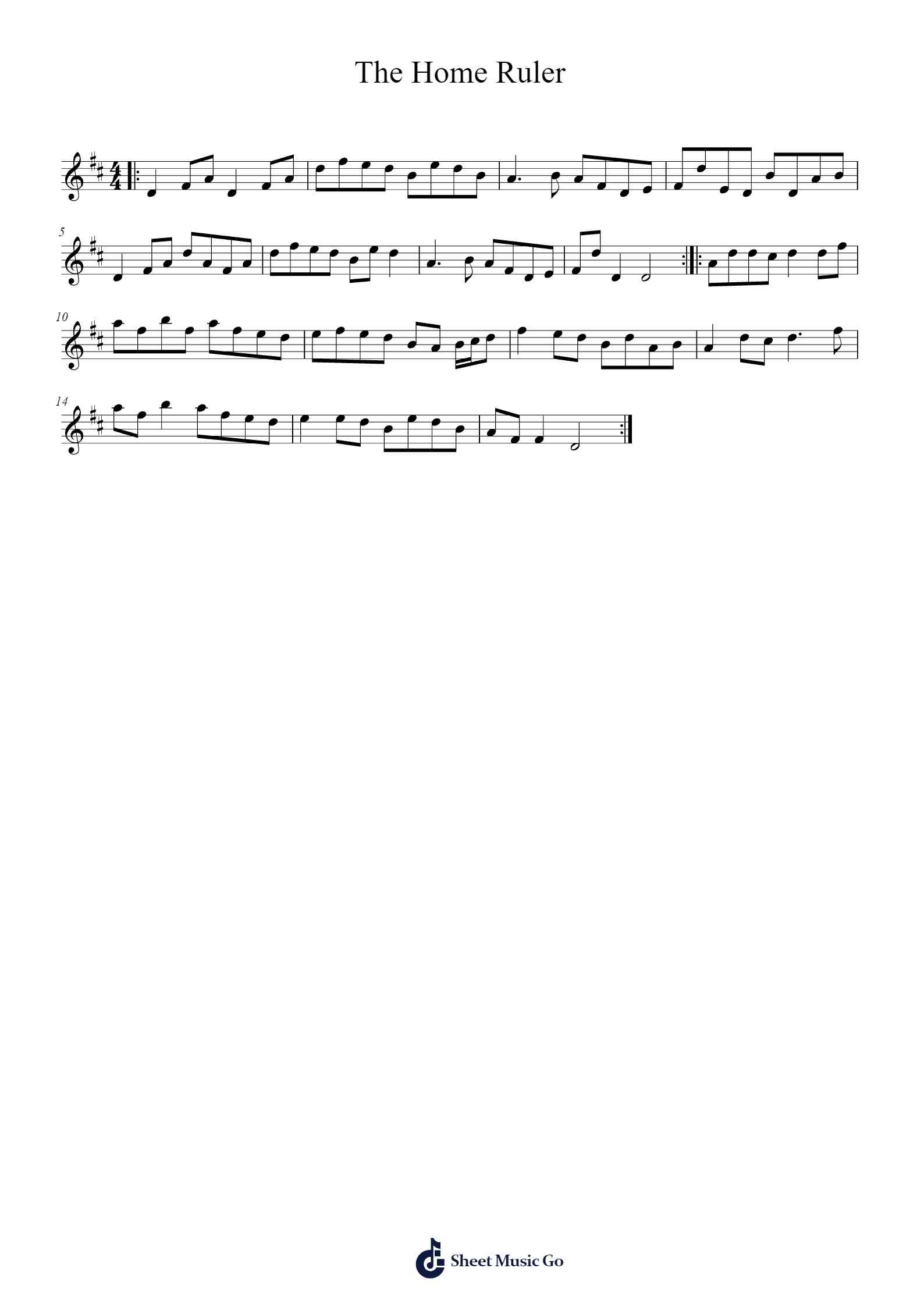 The Home Ruler Sheet Music by f0lk-Arr.Marjill