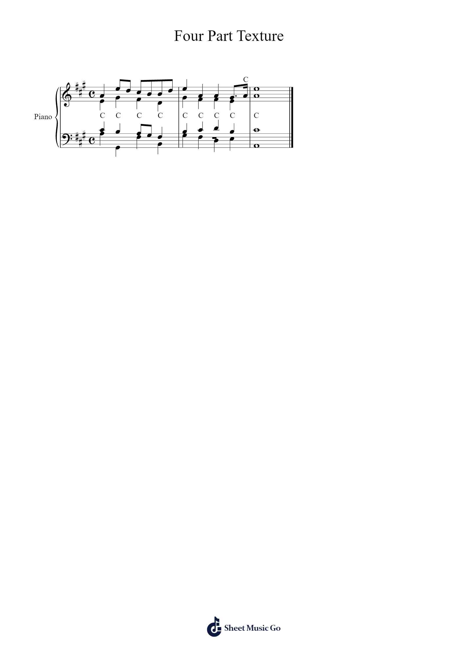 Four Part Texture Sheet Music by Karl Jocson-Arr.Hebart Timron